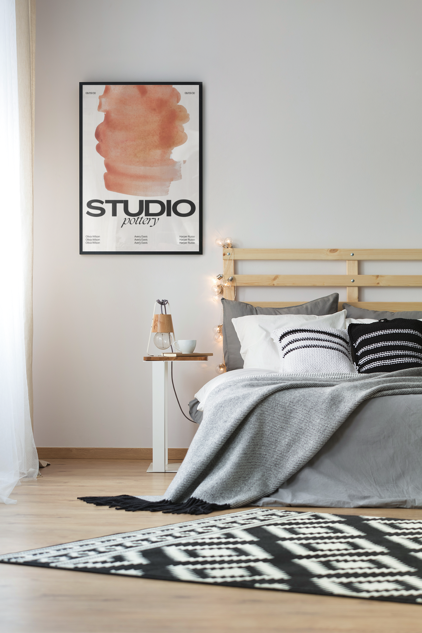 Studio Pottery Watercolor Poster – Minimalist Digital Art Print